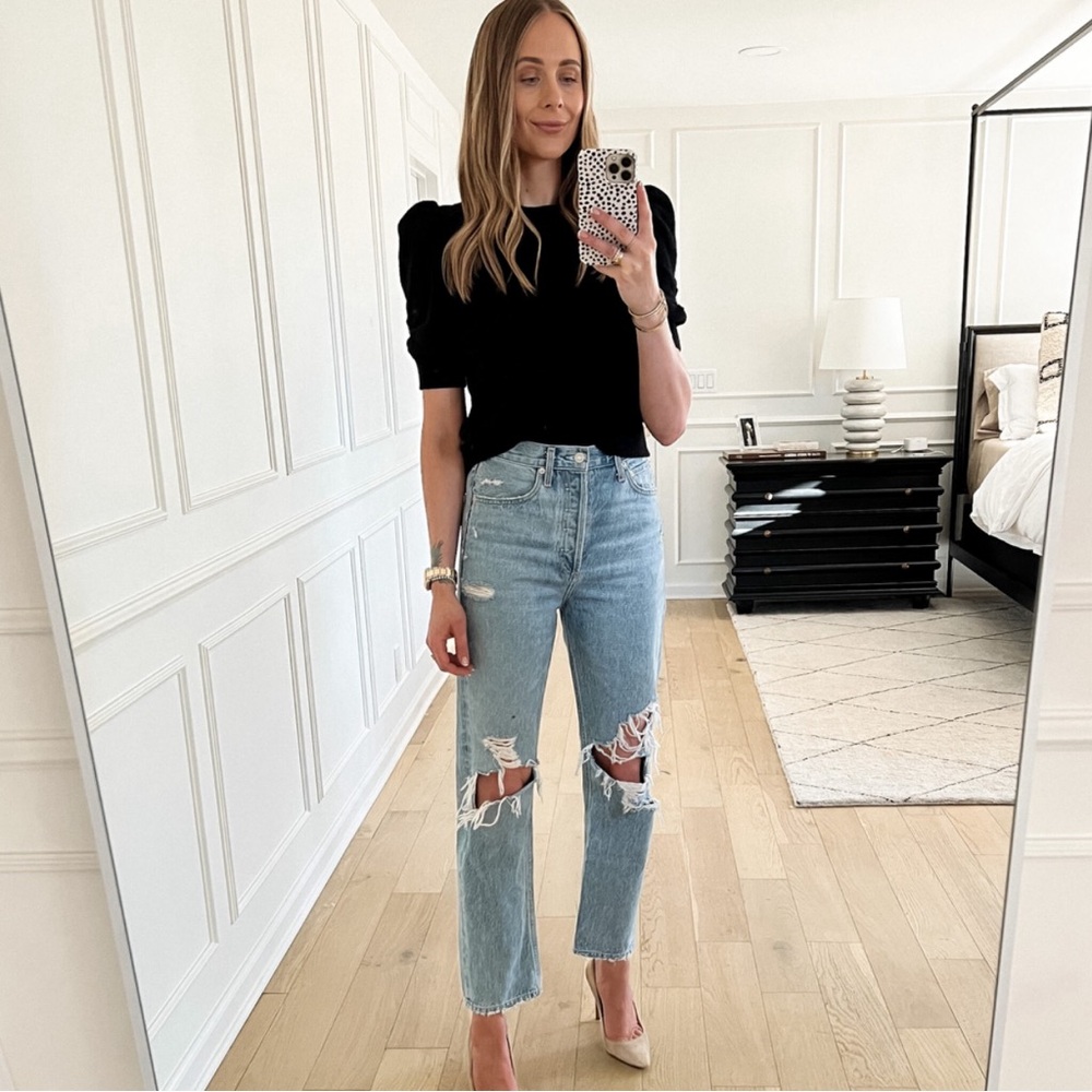 Agolde 90’s Loose Fit - Custom Heart Patch